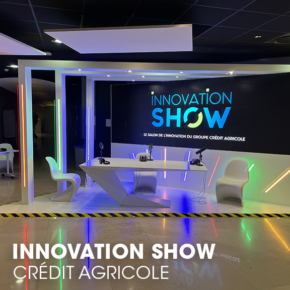 Photo de la Radio Live pour l'Innovation Show, salon de l'innovation du groupe Crédit Agricole.